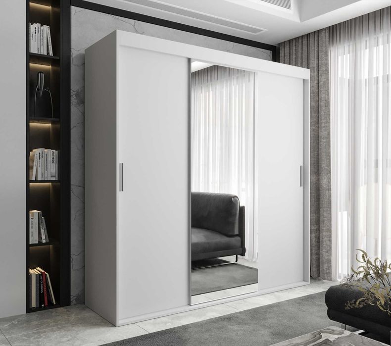 Szafa przesuwna Moli 180cm z lustrem półki