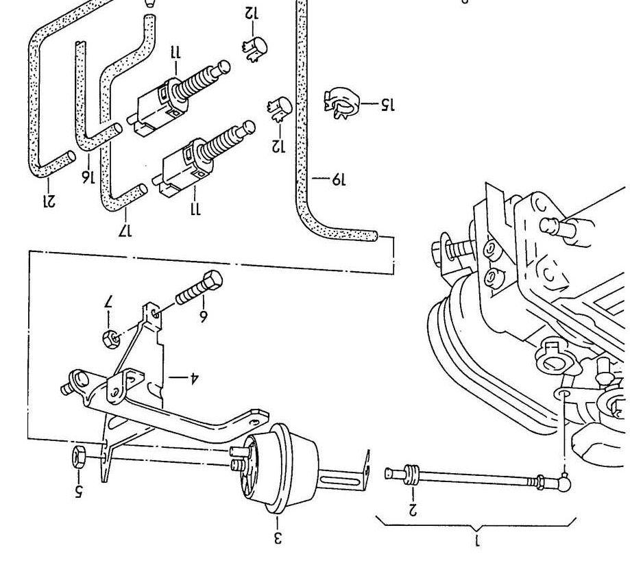 Вакуумный привод груша круиз контроля VAG 8A0 907 327 для AUDI в сборе