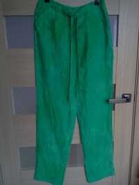 Зелені легкі брюки тонкий льон, розмір 12 на 44-46