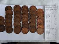 39 moedas de one penny, conforme lista