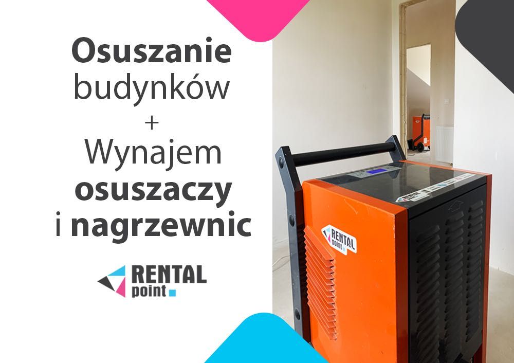 WYNAJEM Osuszaczy powietrza, Nagrzewnic, Osuszanie budynków