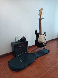 Kit guitarra elétrica FENDER + amplificador