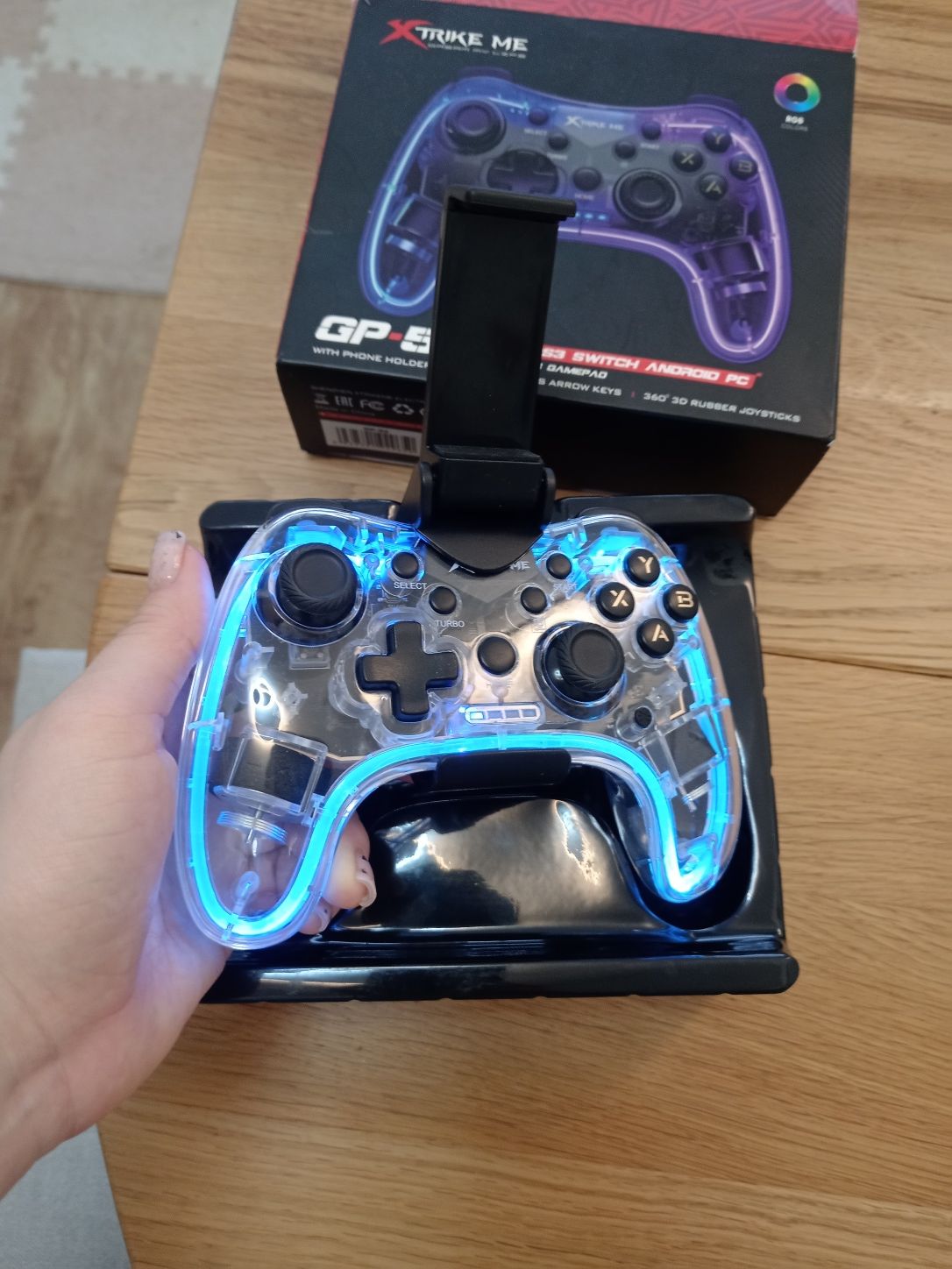 Геймпад Xtrike ME GP-52 Bluetooth RGB PS4/IOS/Android/PC/Nintendo