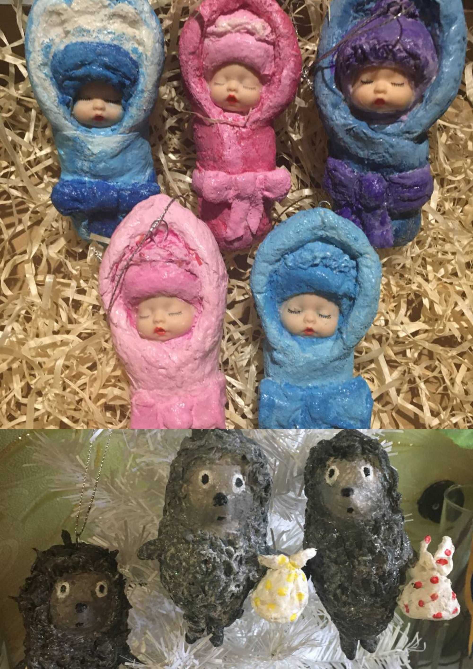 Ватна іграшка україночка з маками дівчина з серцем сувенір handmade