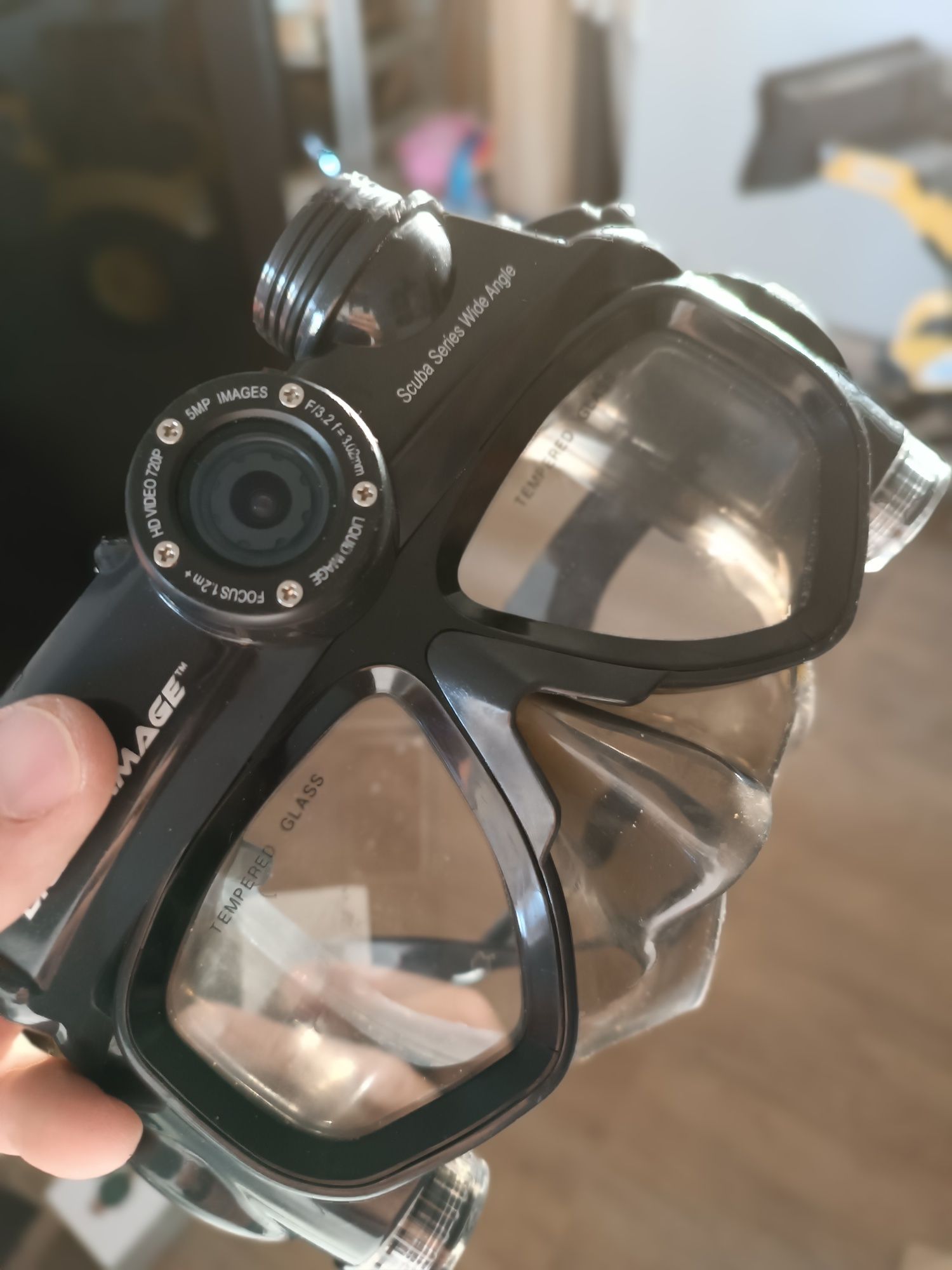 Óculos de mergulho com câmera HD