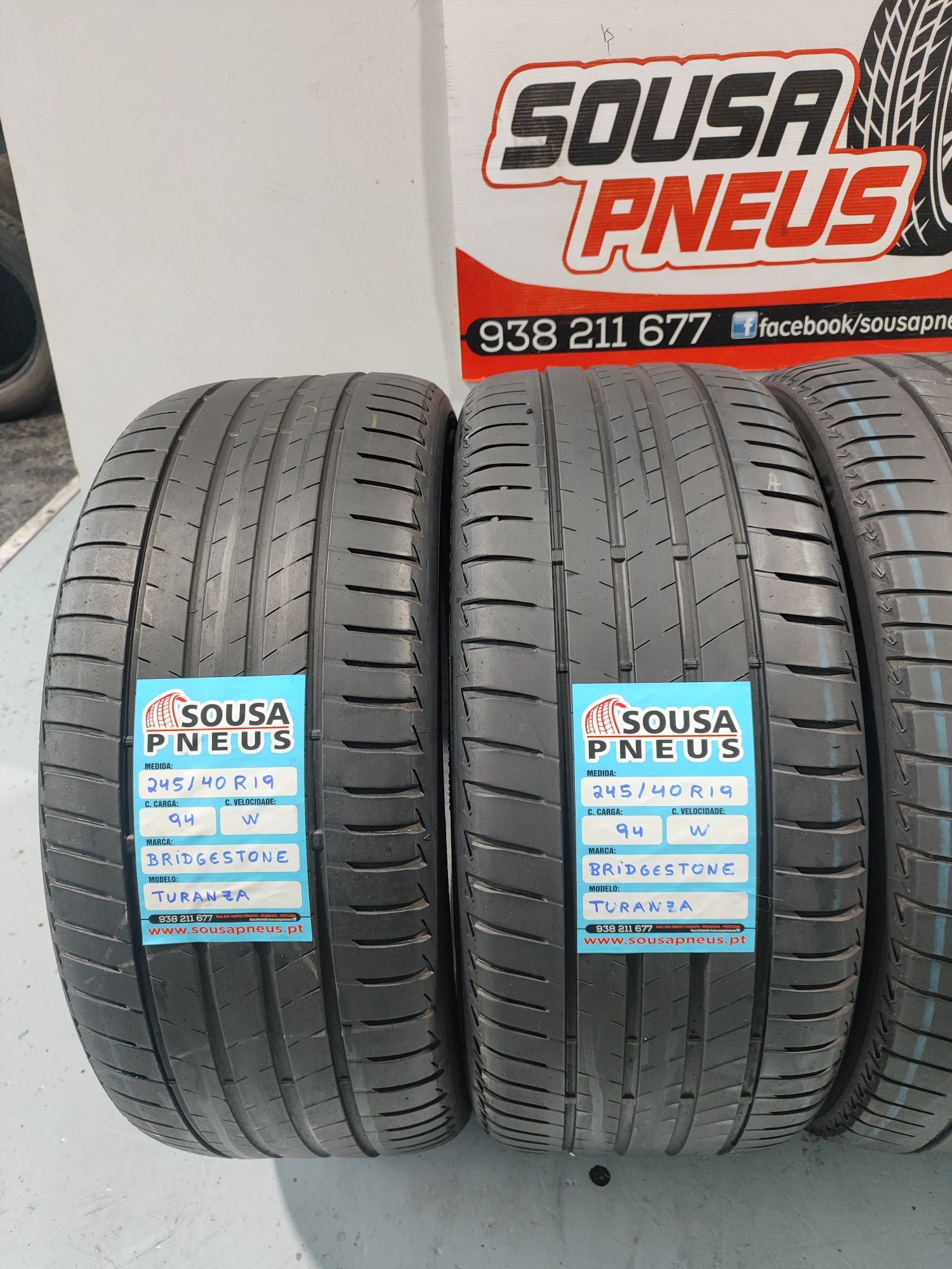 4  pneus Semi novos 245-40R19 Bridgestone - Oferta dos Portes