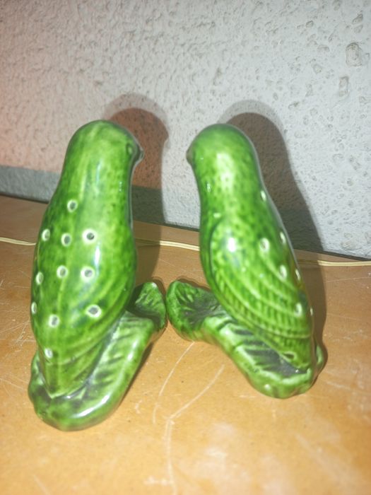 Faiança par de passarinhos antigos