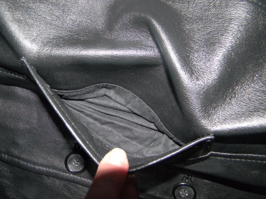 Мужская кожаная куртка-пиджак River Island p.M