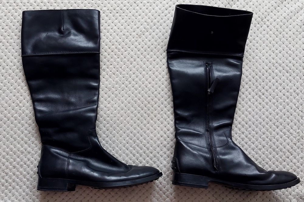 Długie skórzane kozaki Tod's