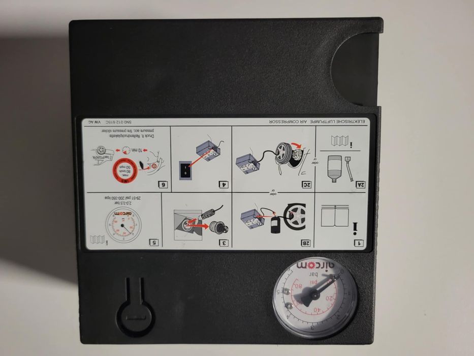 Kompresor do pompowania kół.