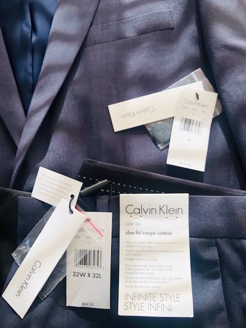 Garnitur Calvin Klein nowy z metką M 32/32 szary