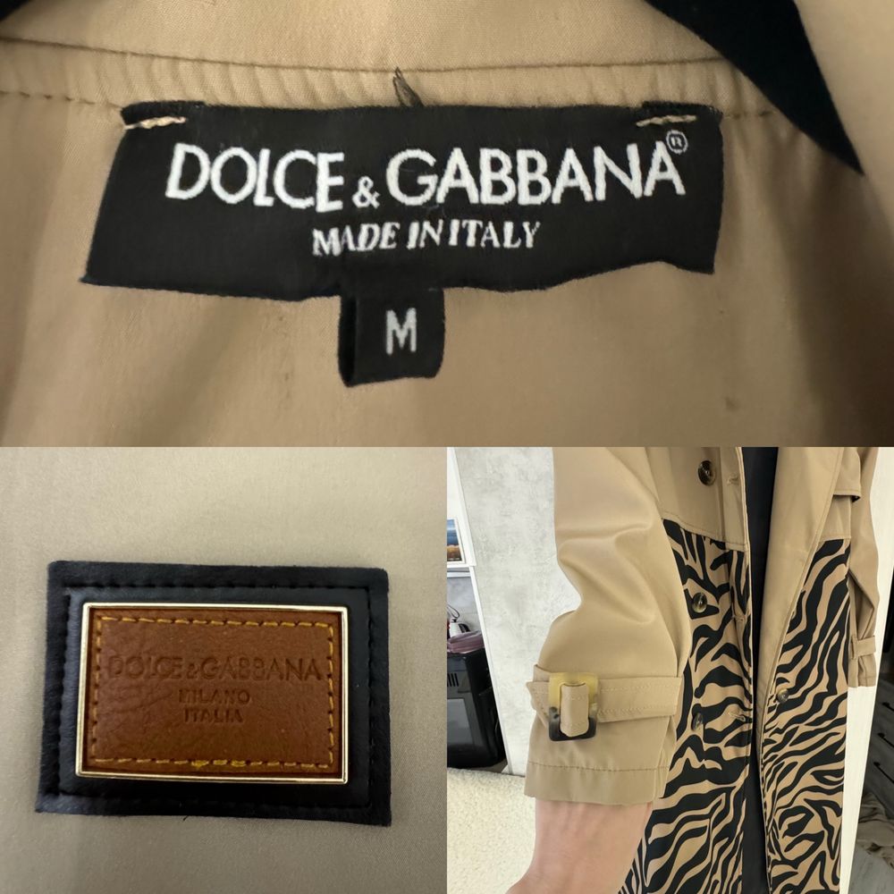 Тренч плащ dolce gabbana принт