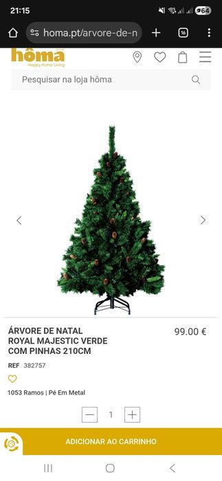 Árvore Natal 210 cm