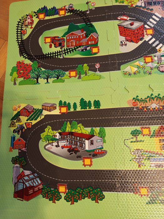 Mata podłogowa mata puzzlowa miasto