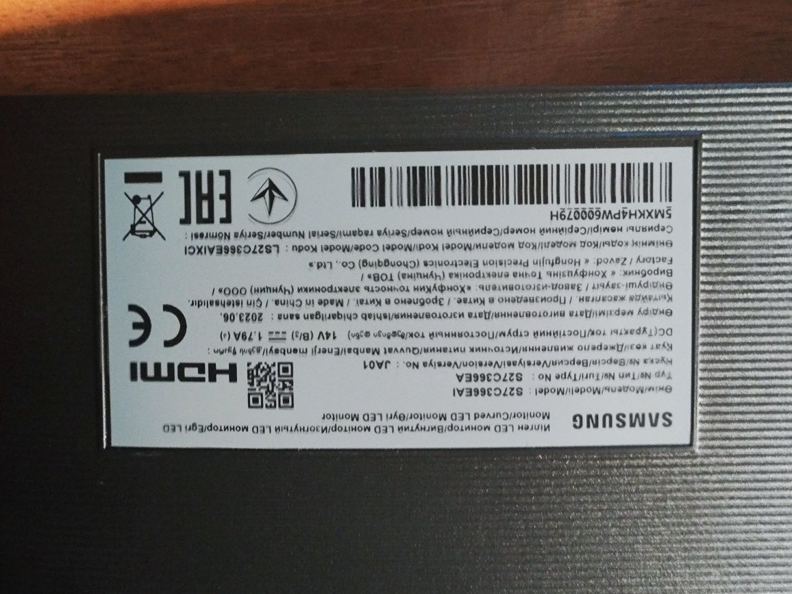 Монітор Samsung S27C366EAI на розбор