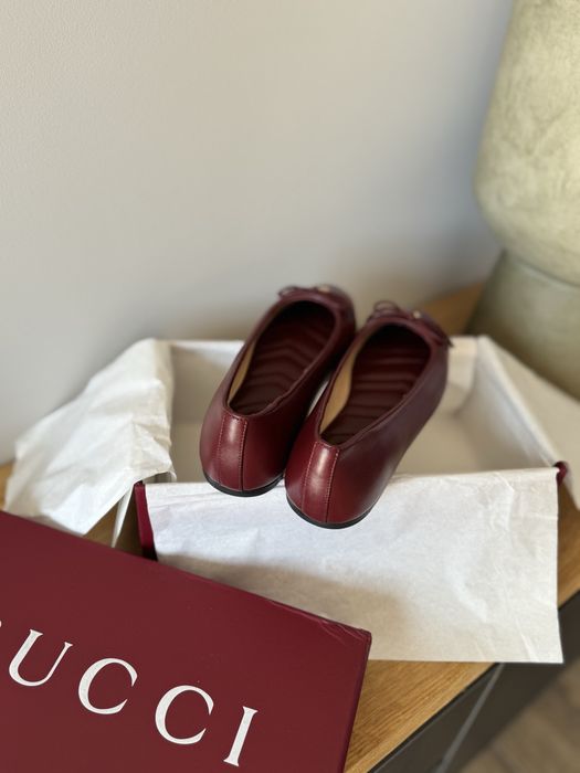 Балетки gucci бургунді гуччі 37(23,5),38(24),40(25),41(25,5) туфлі