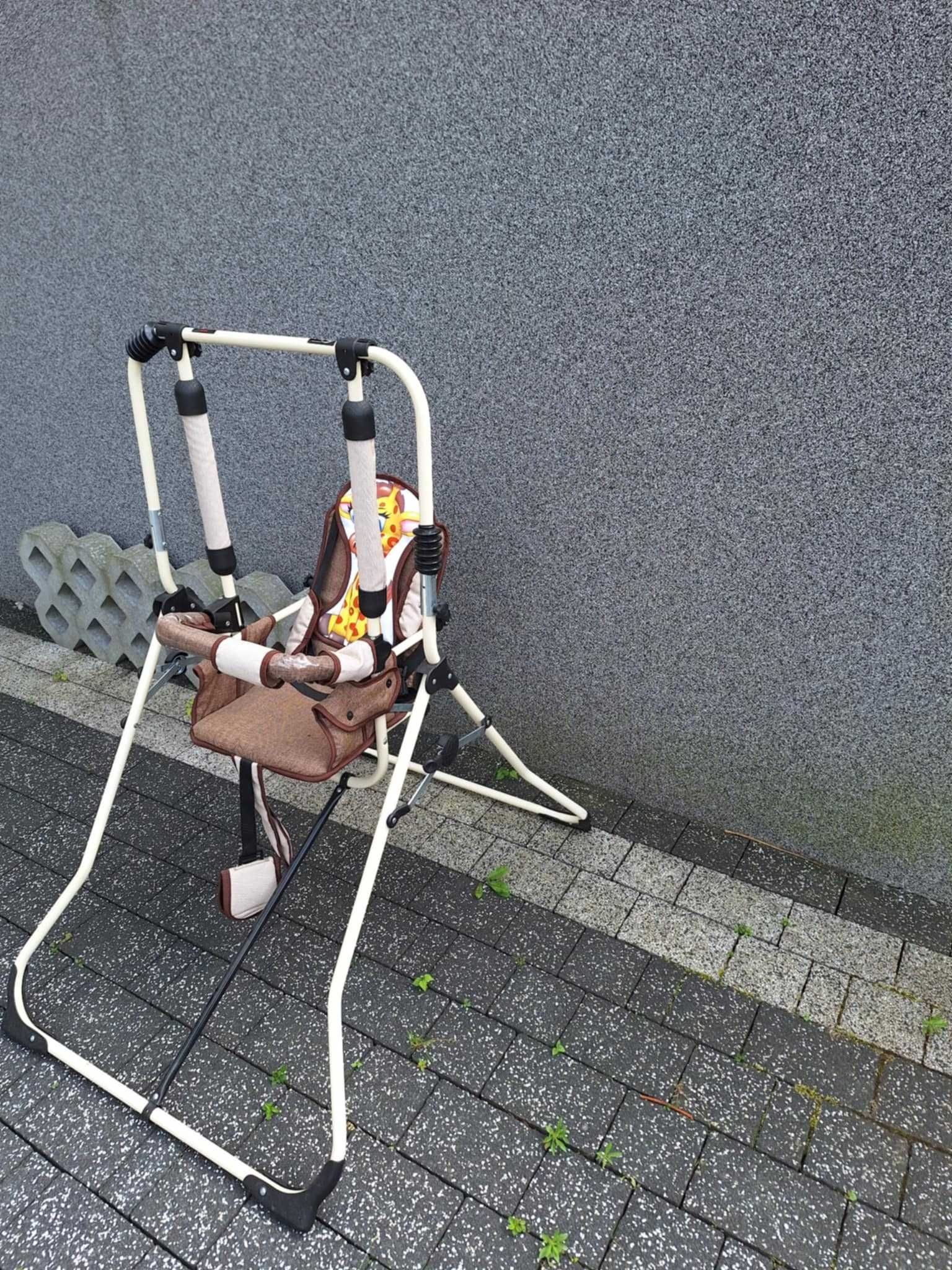 Huśtawka dla dziecka składana wolnostojąca do domu ogrodu stabilna 3w1
