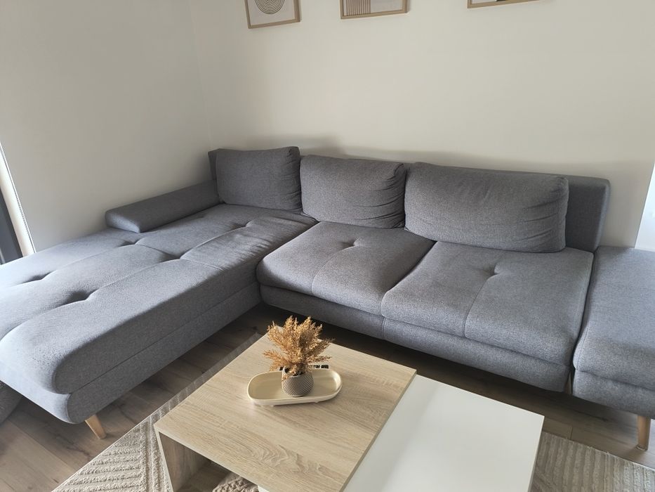 Pilnie sprzedam duży narożnik w kolorze szarym