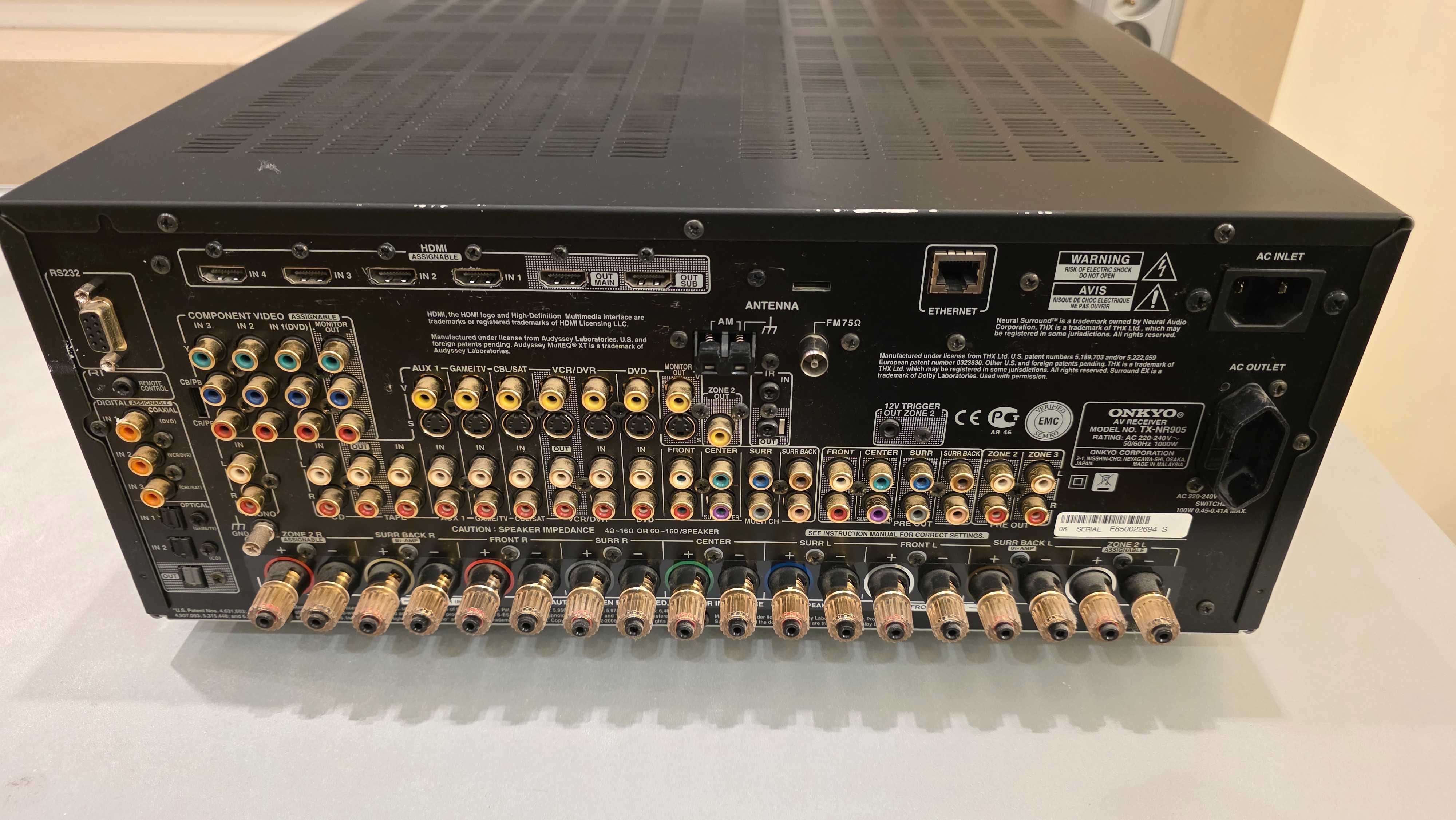 Amplituner kina domowego Onkyo TX NR905