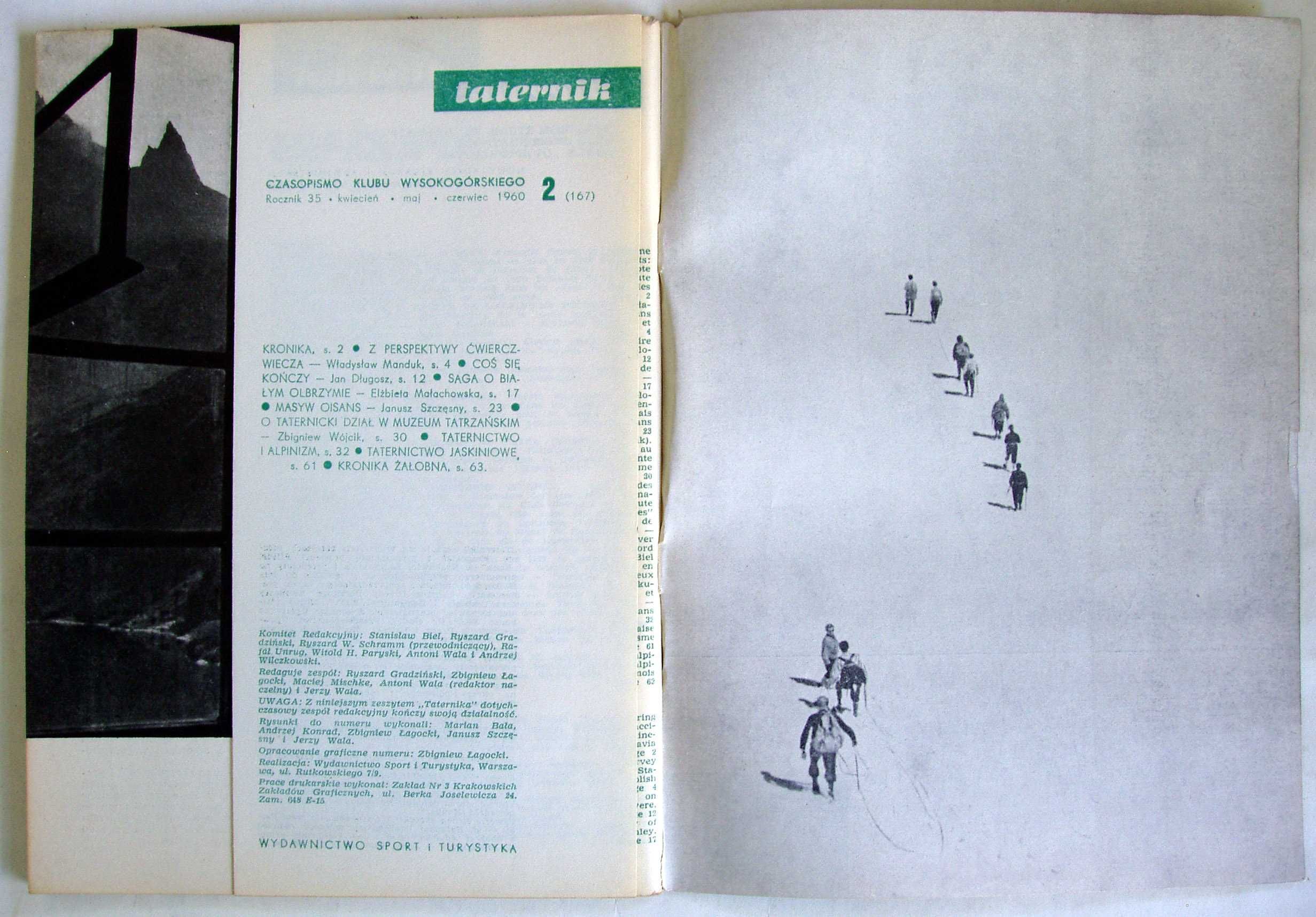 Taternik. Rocznik XXXVI. Nr 1, 2, 3-4. Rok 1960