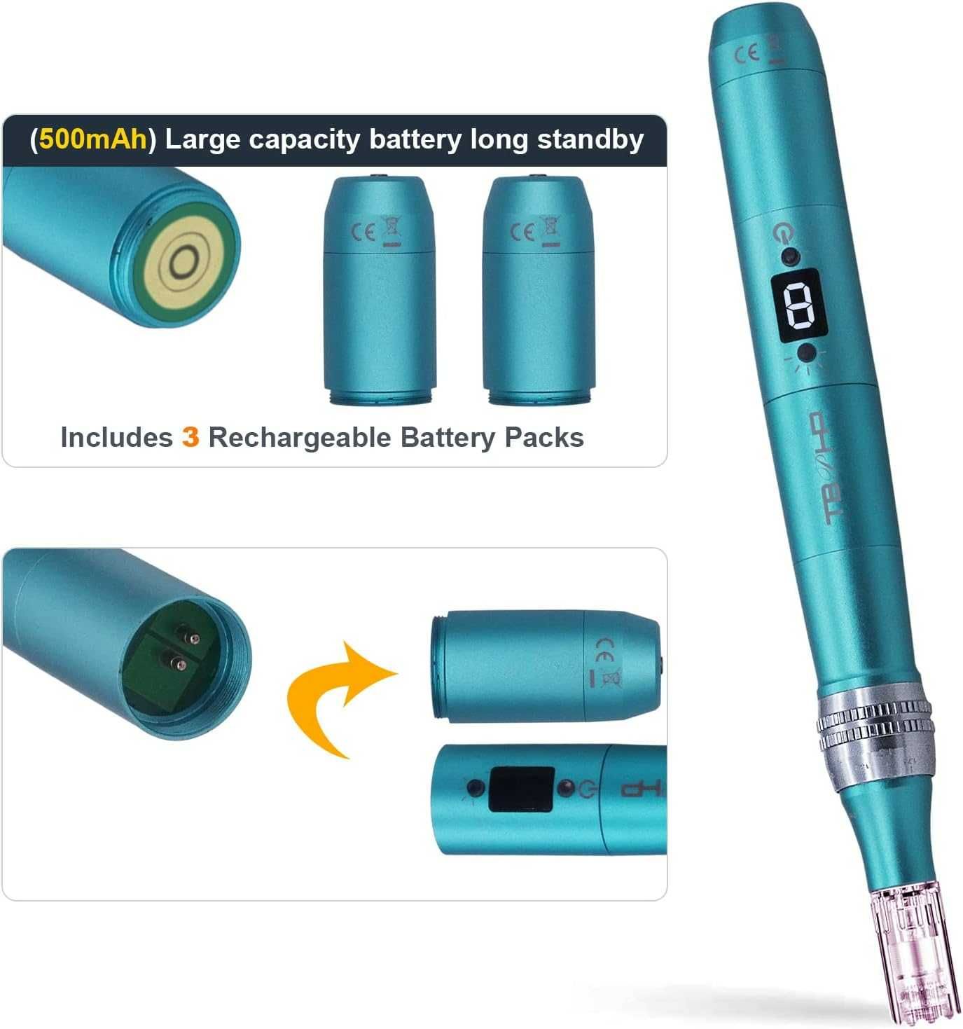 Dermapen do mezoterapii TBPHP P20RL niebieski