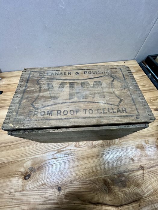 Skrzynia drewniana mydło VIM manufactured Lever Brothers 1911 /1914