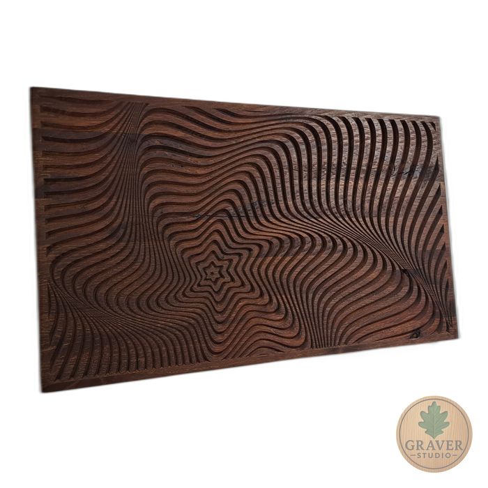 Płaskorzeźba w drewnie dębowym - dekoracja na ścianę