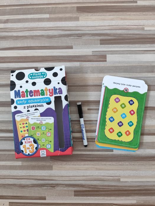 Karty edukacyjne z matematyki.