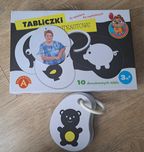 Tabliczki kontrastowe dla maluszka Sówka Mądra Główka STAN IDEALNY!