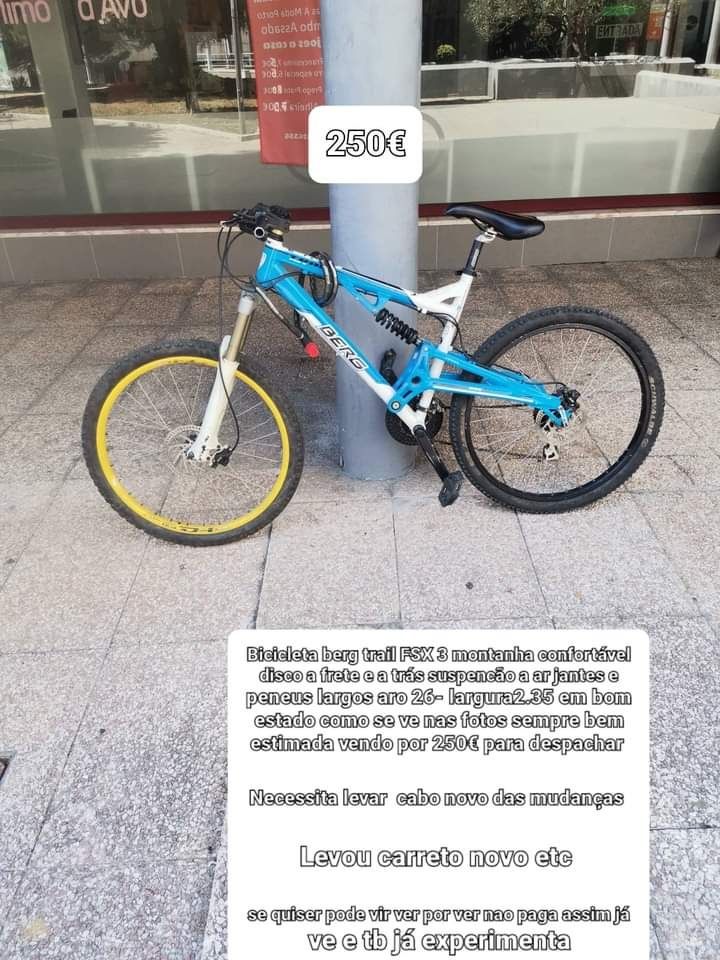 Bicicleta berg trail FSX 3 montanha confortável disco a frete e a trás