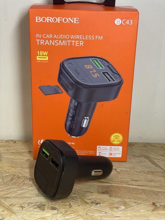 Авто Bluetooth AUX Hoco в прикурювач ресівер FM модулятор трансміте