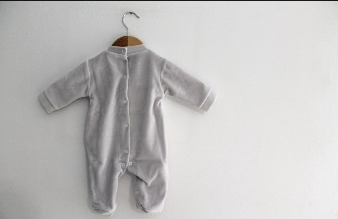 Babygrow Veludo | Cinza