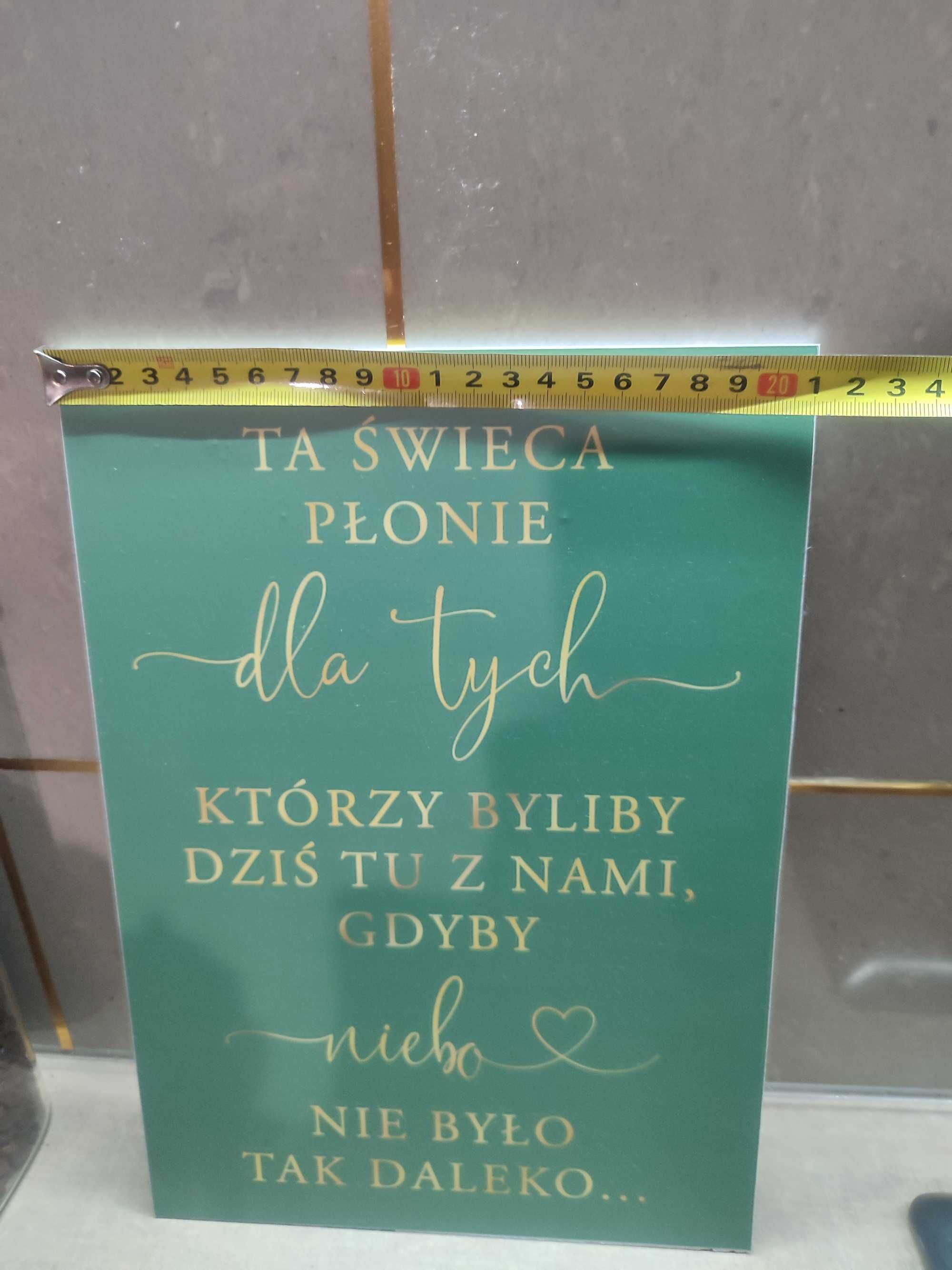 Tabliczka Ta świeca płonie ... Wyklejka na pcv Boho na ślub