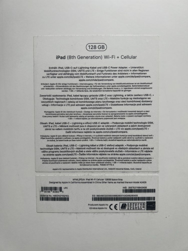 Ipad gen 8 128GB ZESTAW