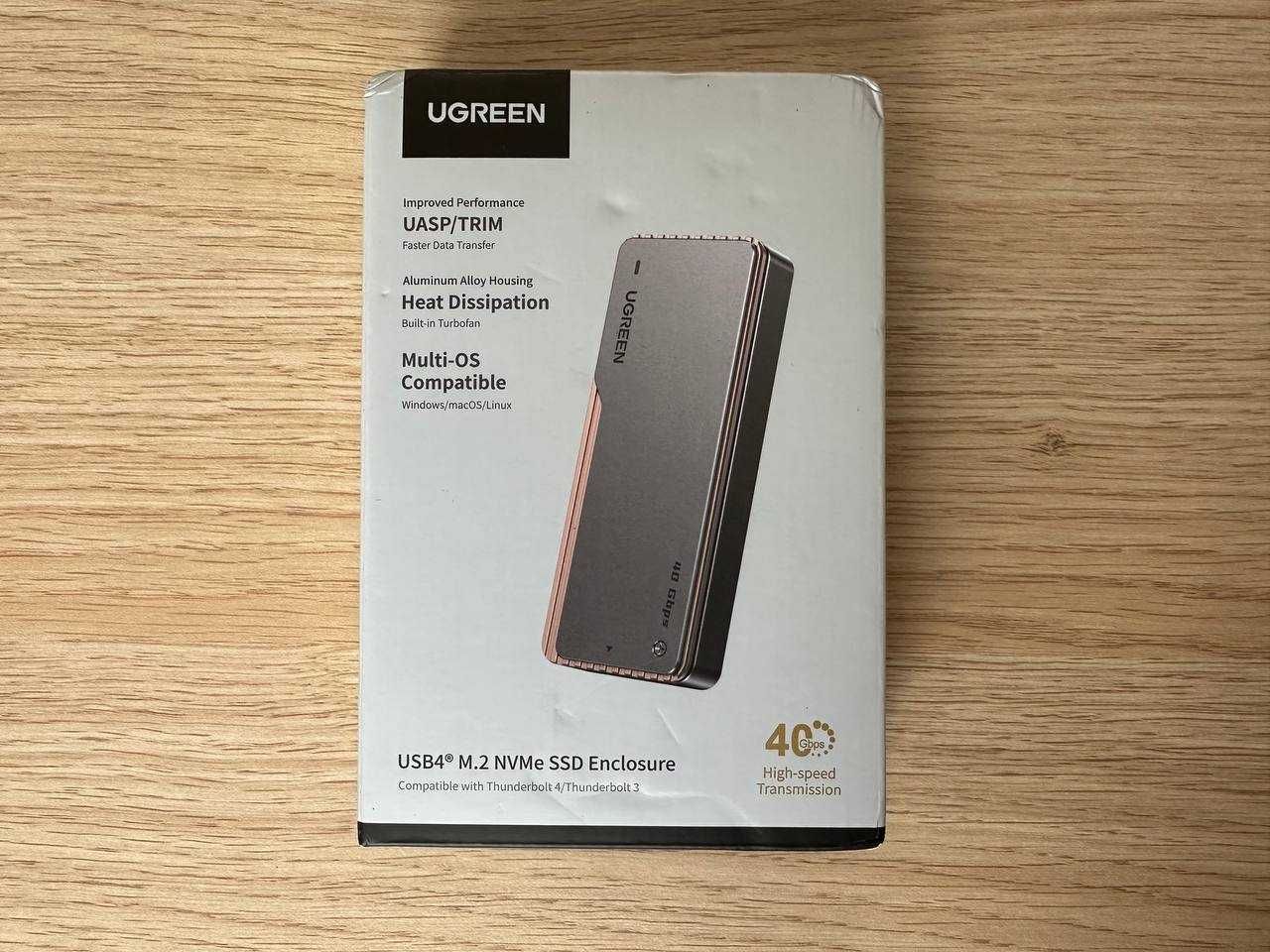 Ugreen SSD карман M2 NVME 40Gbps USB 4.0 (CM642)