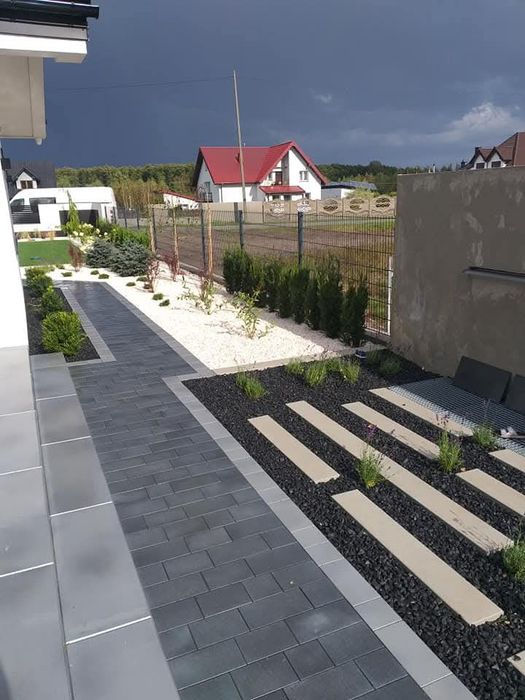 Kostka brukowa,zakładanie ogrodów, zakładanie trawników