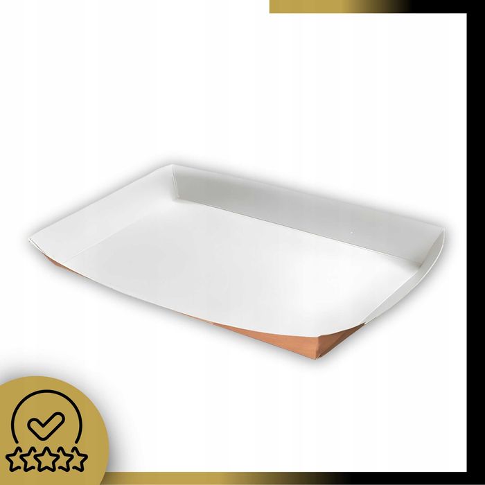 Tacki Papierowe Głęboka Jednorazowe KRAFT 200x240x36 100szt