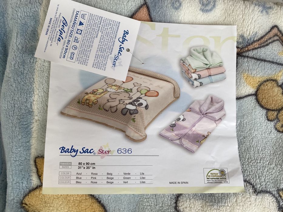 Manta cobertor saco de dormir 80x90