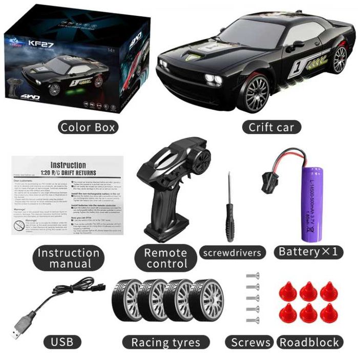 Carro de controle remoto rc / 4wd super drift