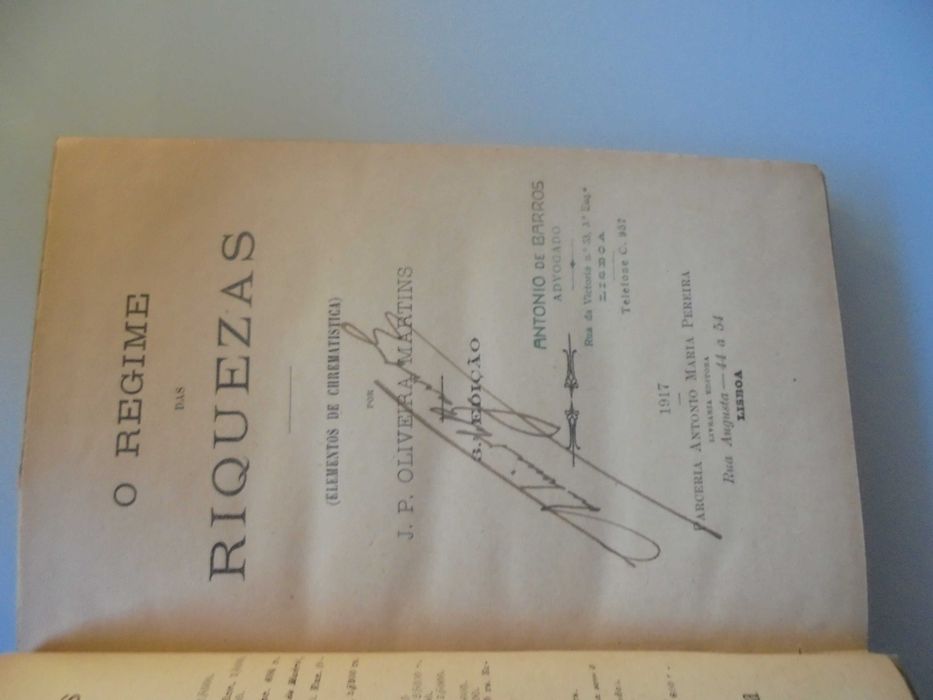 Martins (J.P.Oliveira);O Regime das Riquezas