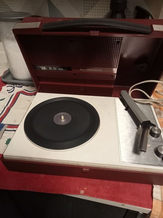 Curso de francês com gira discos