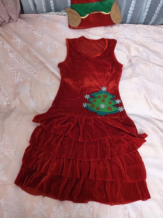 Świetny strój przebranie Mikołaj elf elfinka pomocnik  Mikołaja roz XS