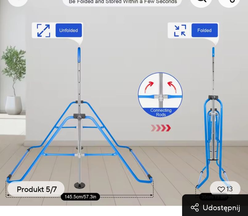 Niemiecki Stelaż składany do huśtawki , ćwiczeń dla dzieci