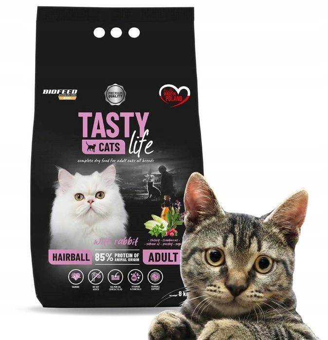 Tasty Cats Life Hairball with rabbit, z królikiem 8kg