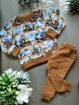 DRES komplet dla chłopca bluza spodnie baggy KOPARKI HANDMADE