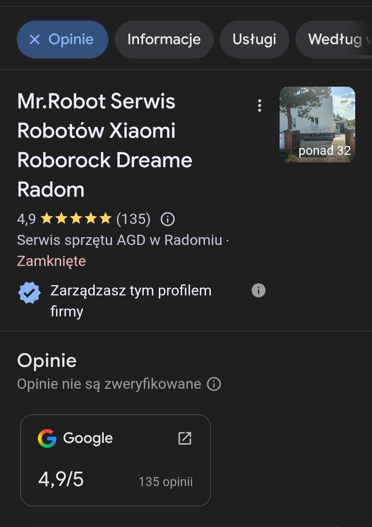 Serwis Roborock Xiaomi Dreame iRobot  Dyson naprawa robota odkurzacza