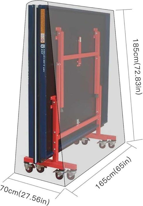 Wodoodporny pokrowiec na stół do ping-ponga Gurkkst, 185 x 70 x 165 cm