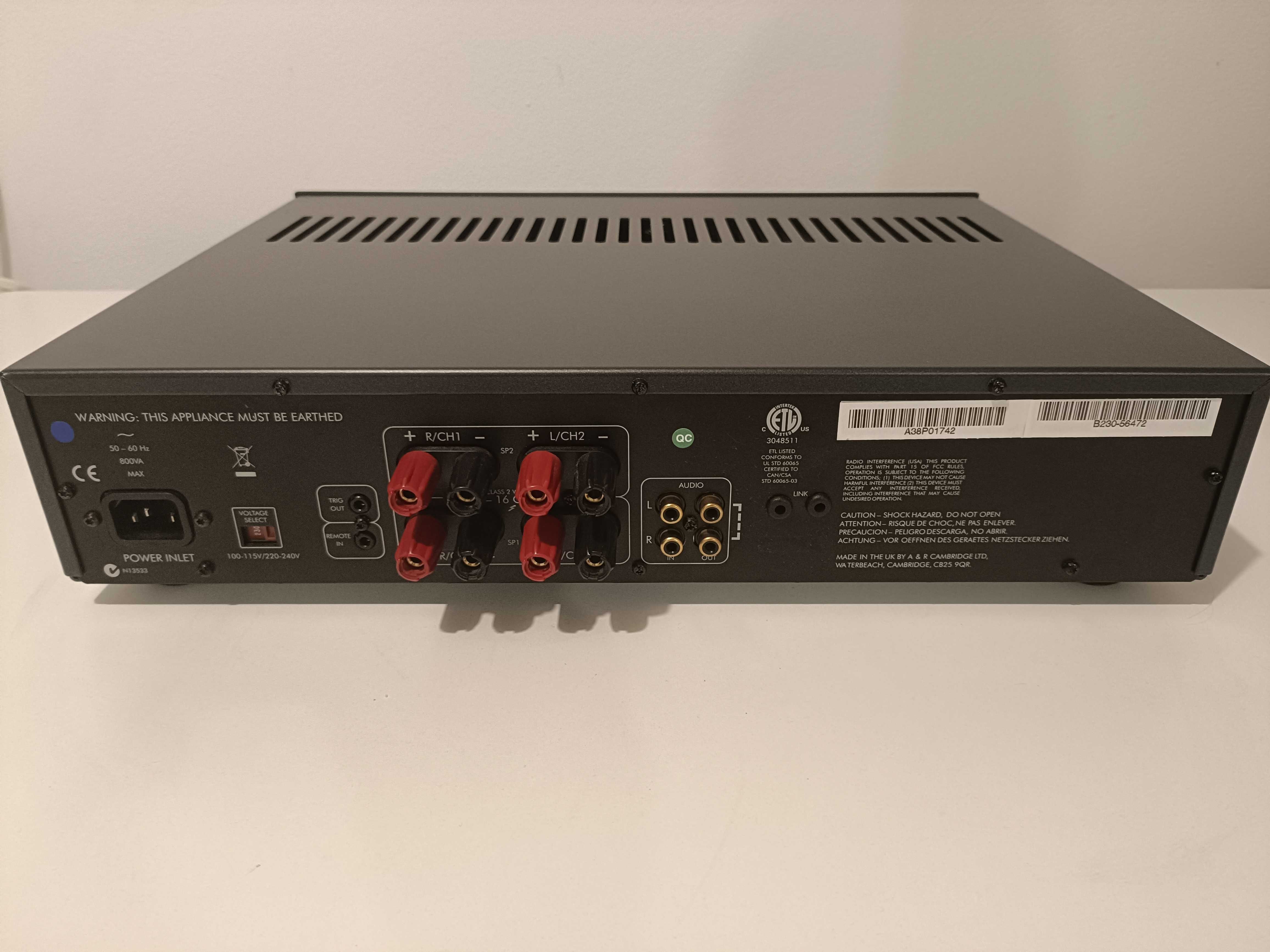 Arcam FMJ P38  stereo 2x105W, Końcówka mocy