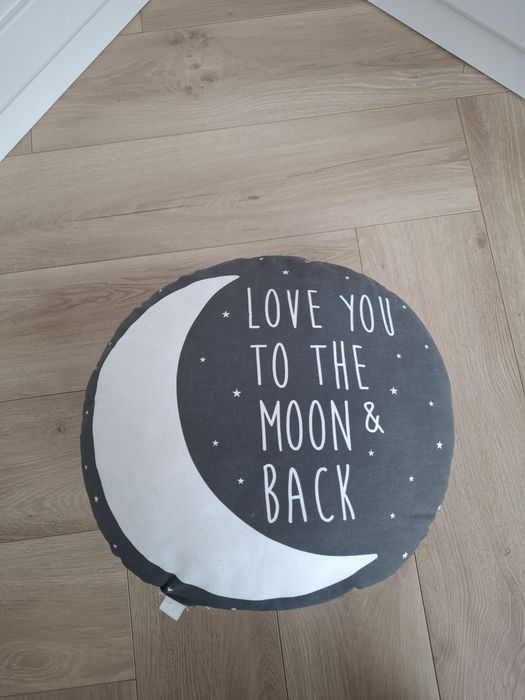 H&M Home dziecko poduszka dziecięca księżyc gwiazdki szara