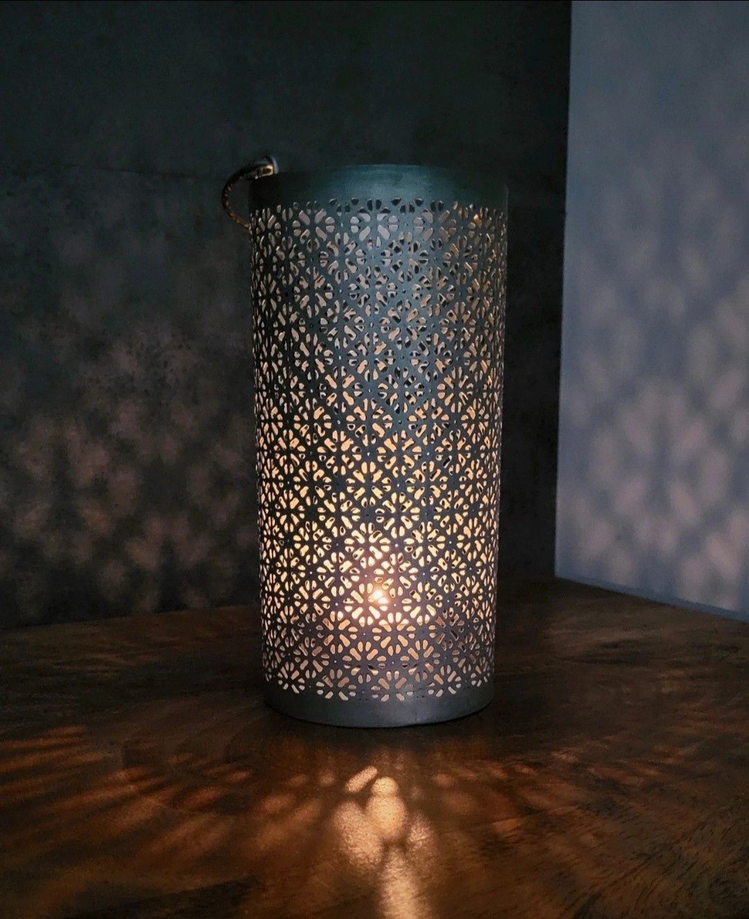 HM Home świecznik latarenka lampion ażurowy metalowy